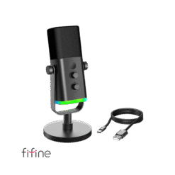 Microfone Dinamico Fifine AM8 - RGB - XLR - USB