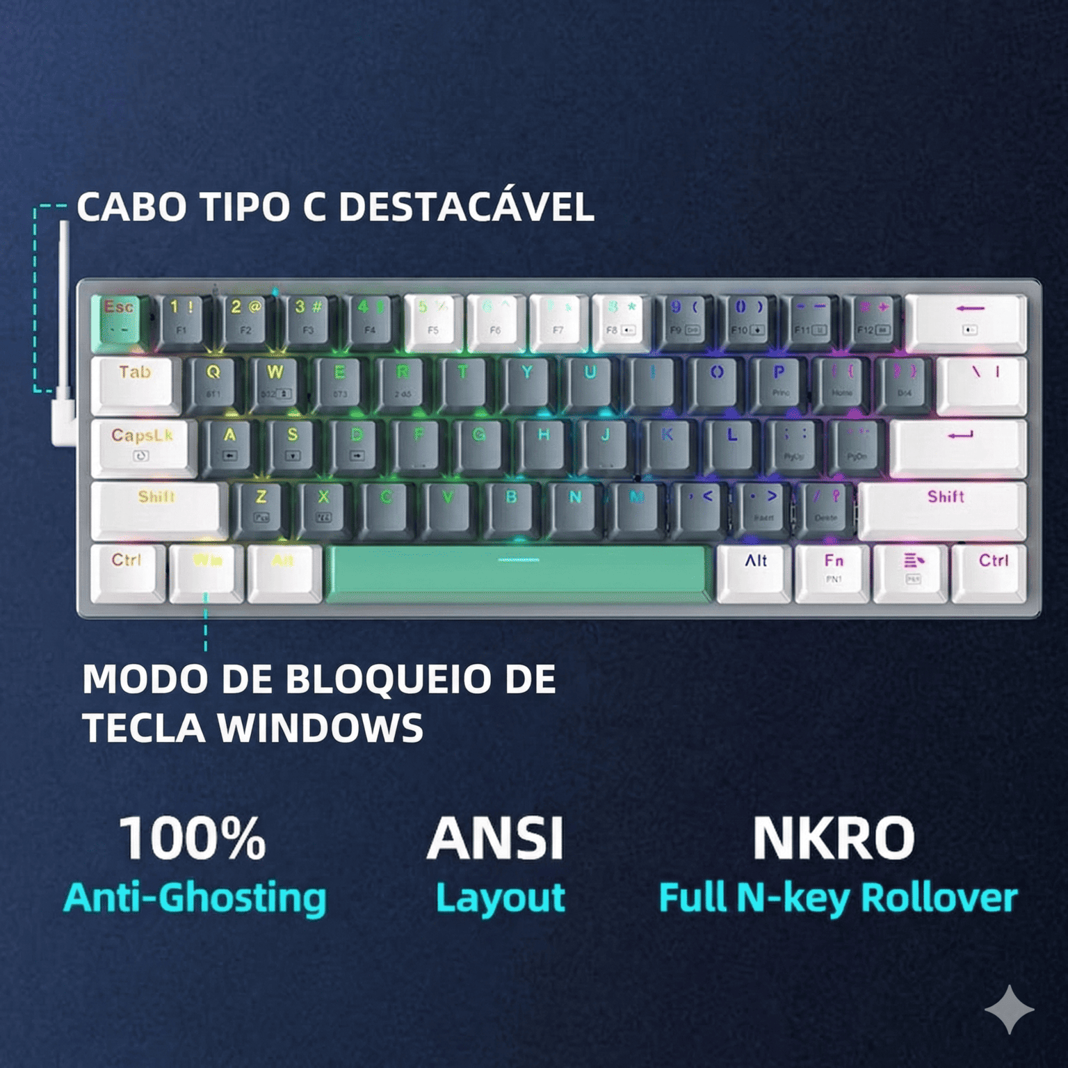 Teclado Machenike k500 b61 03