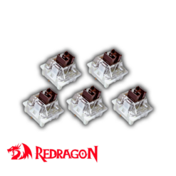 Kit 5 Unidades : Switch Mecânico Redragon Dust-Proof Brown