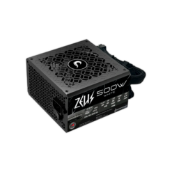 Fonte Gamer Rise Mode Zeus, 500W, PFC Ativo, Preto